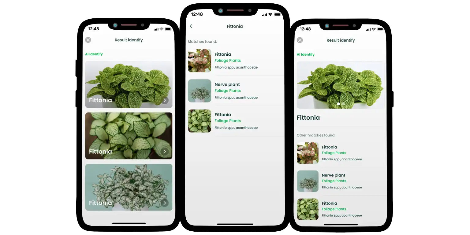 A screen from the Plant Finder app.